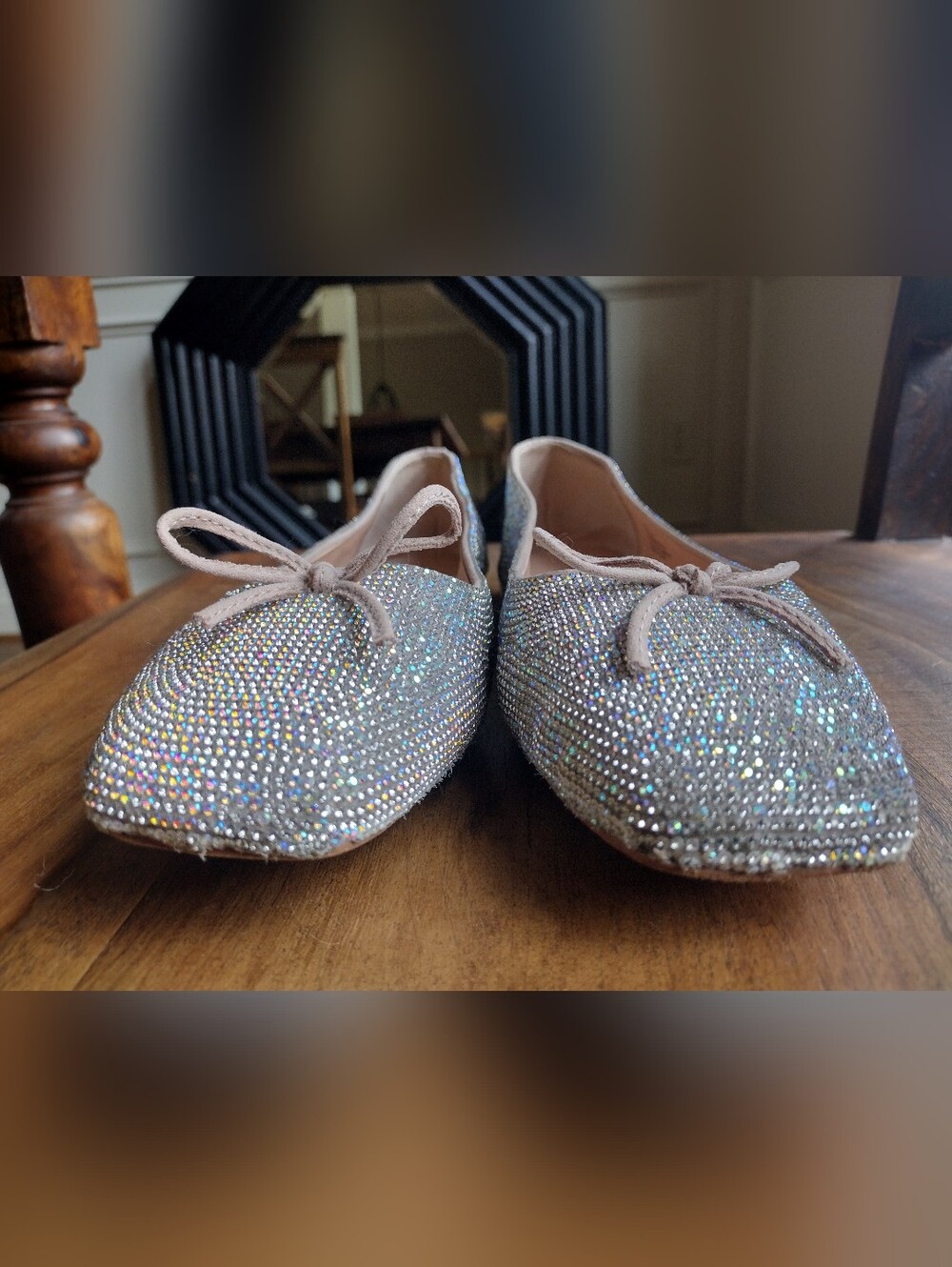 Matisse Iridescent Rhinestones Roxy Ballet Flats Size 9 - Picture 6 of 11